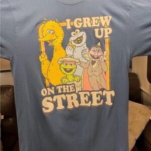 Men’s Sesame Street Graphic Tee - Blue "I Grew Up On The Street"
